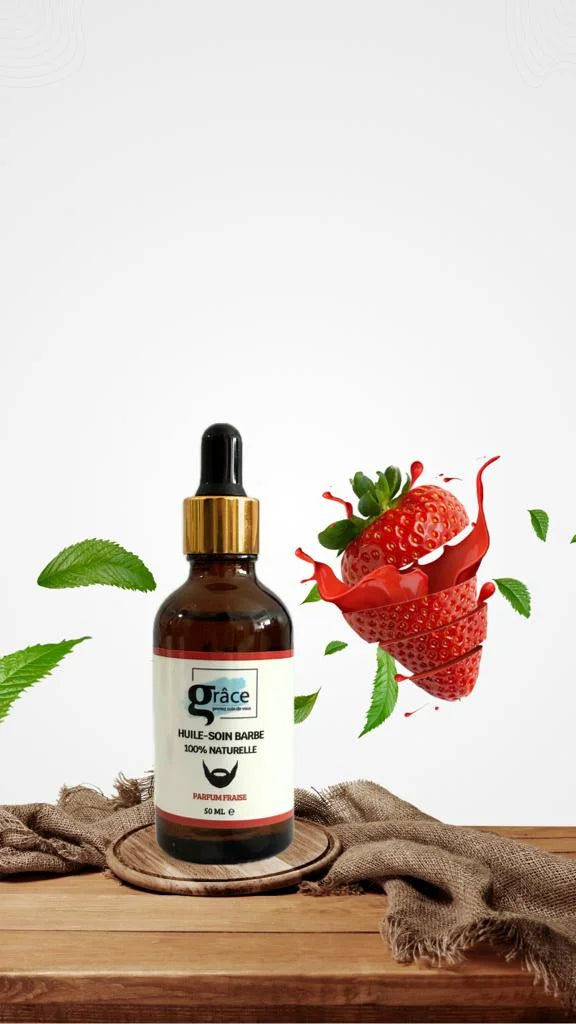 Huile soin-barbe Fraise
