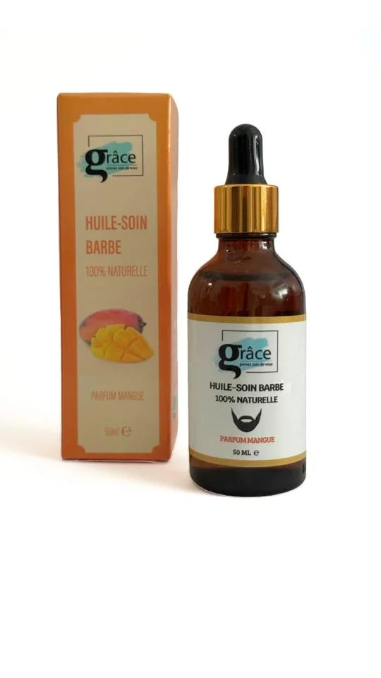 Huile soin barbe mangue